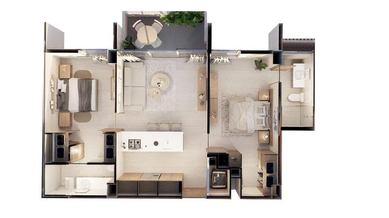 Plano del modelo C1 de Alana Wellness Living