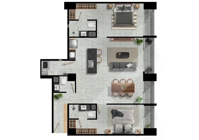 Plano del modelo C2 de VEQ Asunción