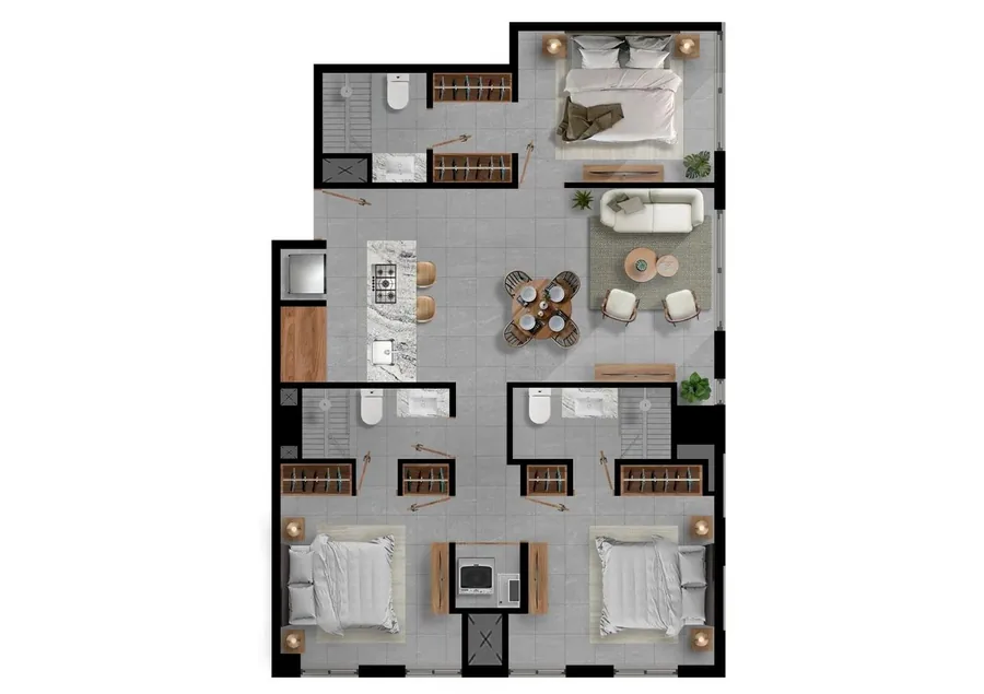 Plano del modelo D-2 de VEQ Brasilia