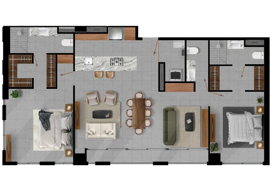 Plano del modelo E-3 de VEQ Brasilia